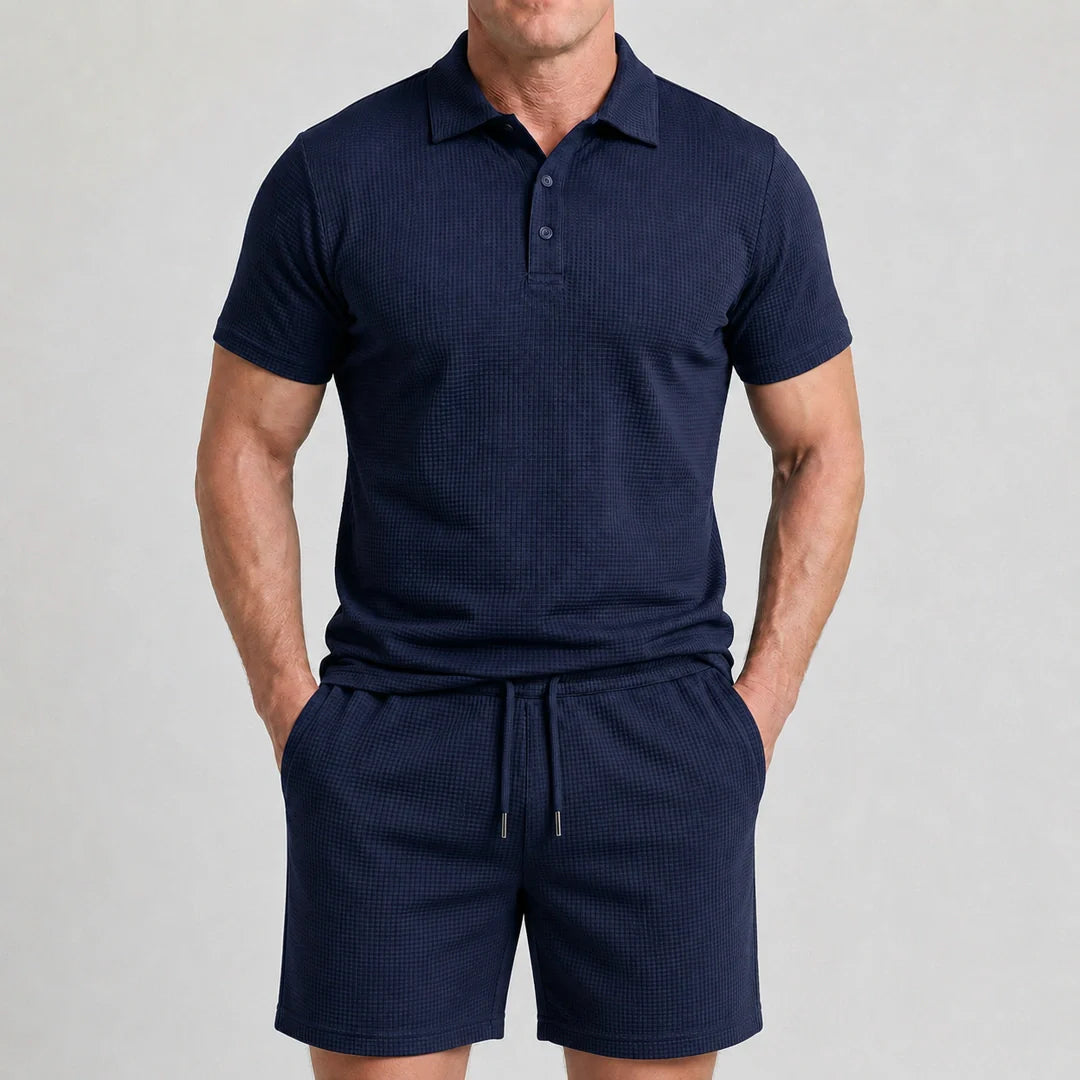 Capri Set – Men’s Ultra Comfortable Shorts and Polo Shirt