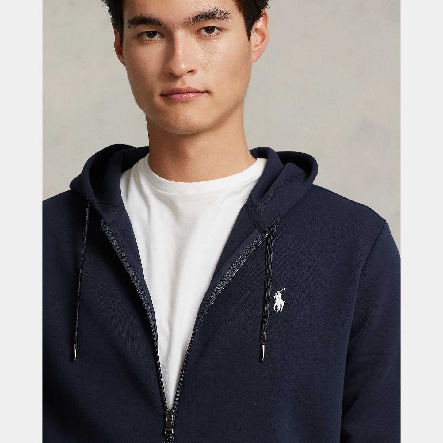 RL Double-Knit Full Zip Hoodie - Navy