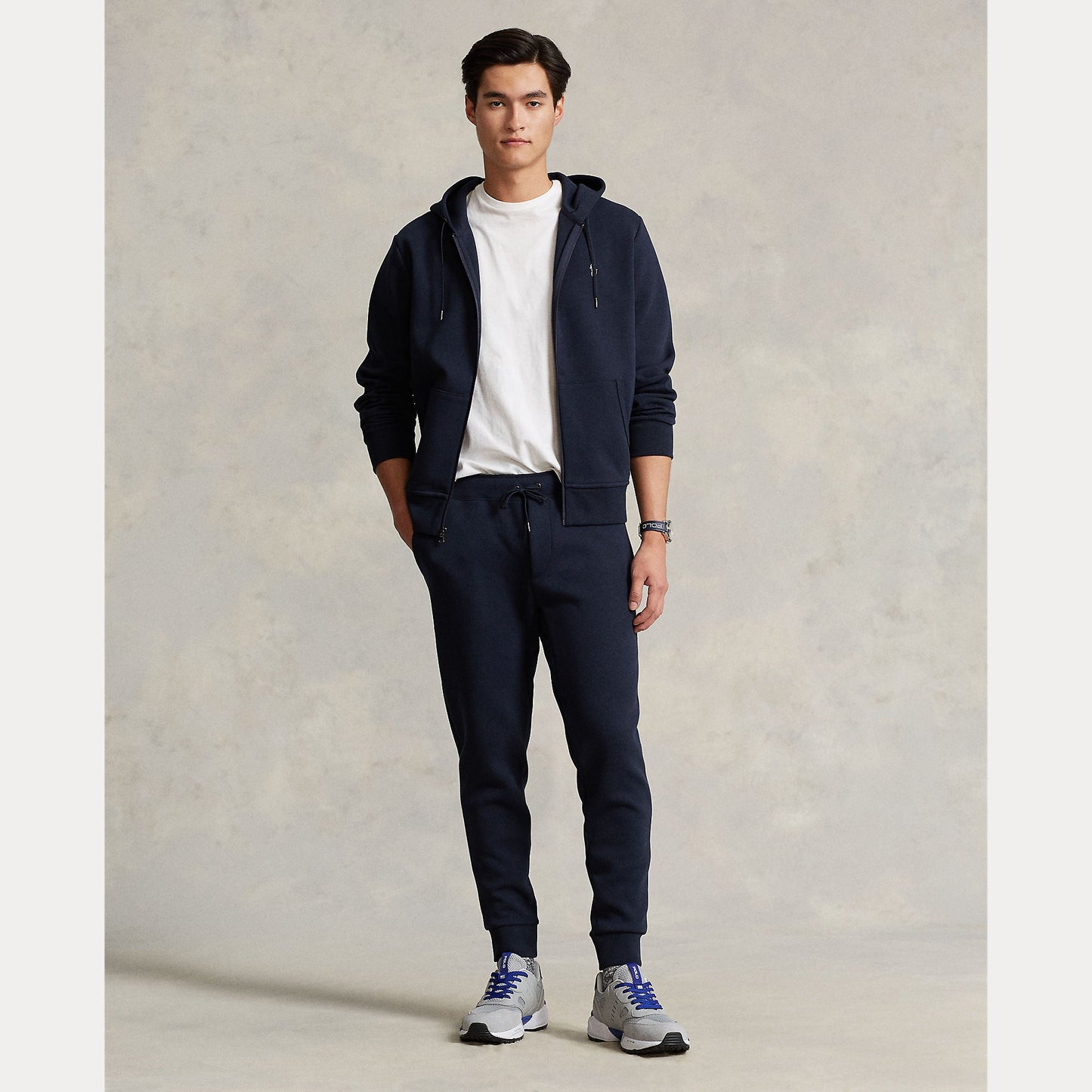 RL Double-Knit Full Zip Hoodie - Navy