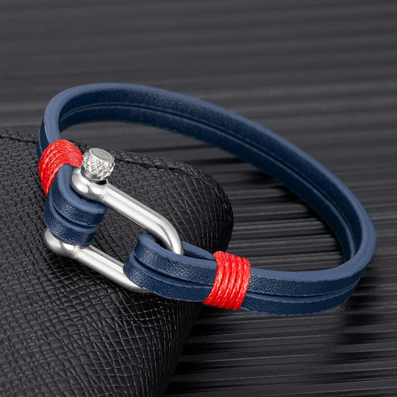 Nautical Leather Bracelet