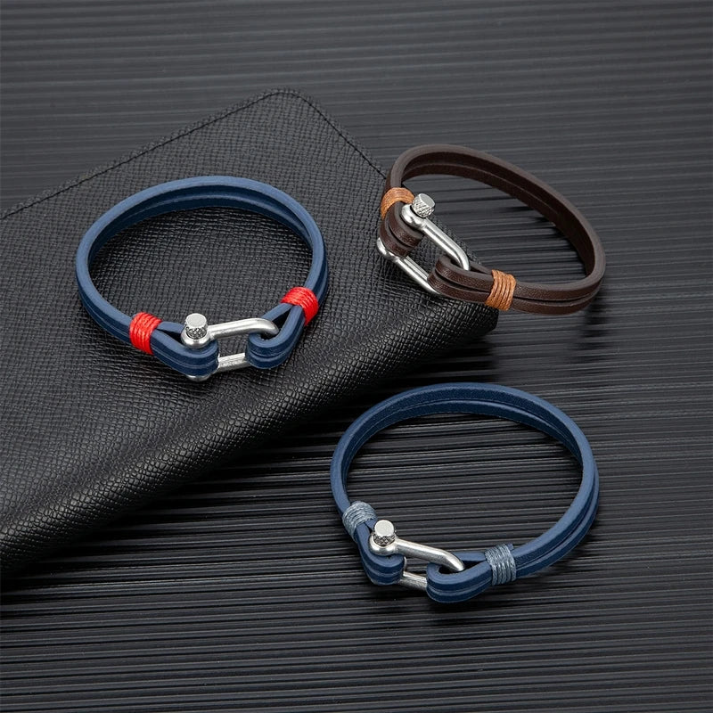 Nautical Leather Bracelet