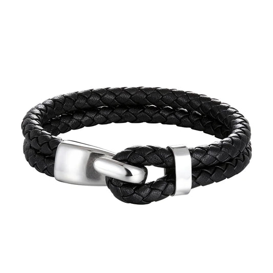 Leather Anchor Bracelet