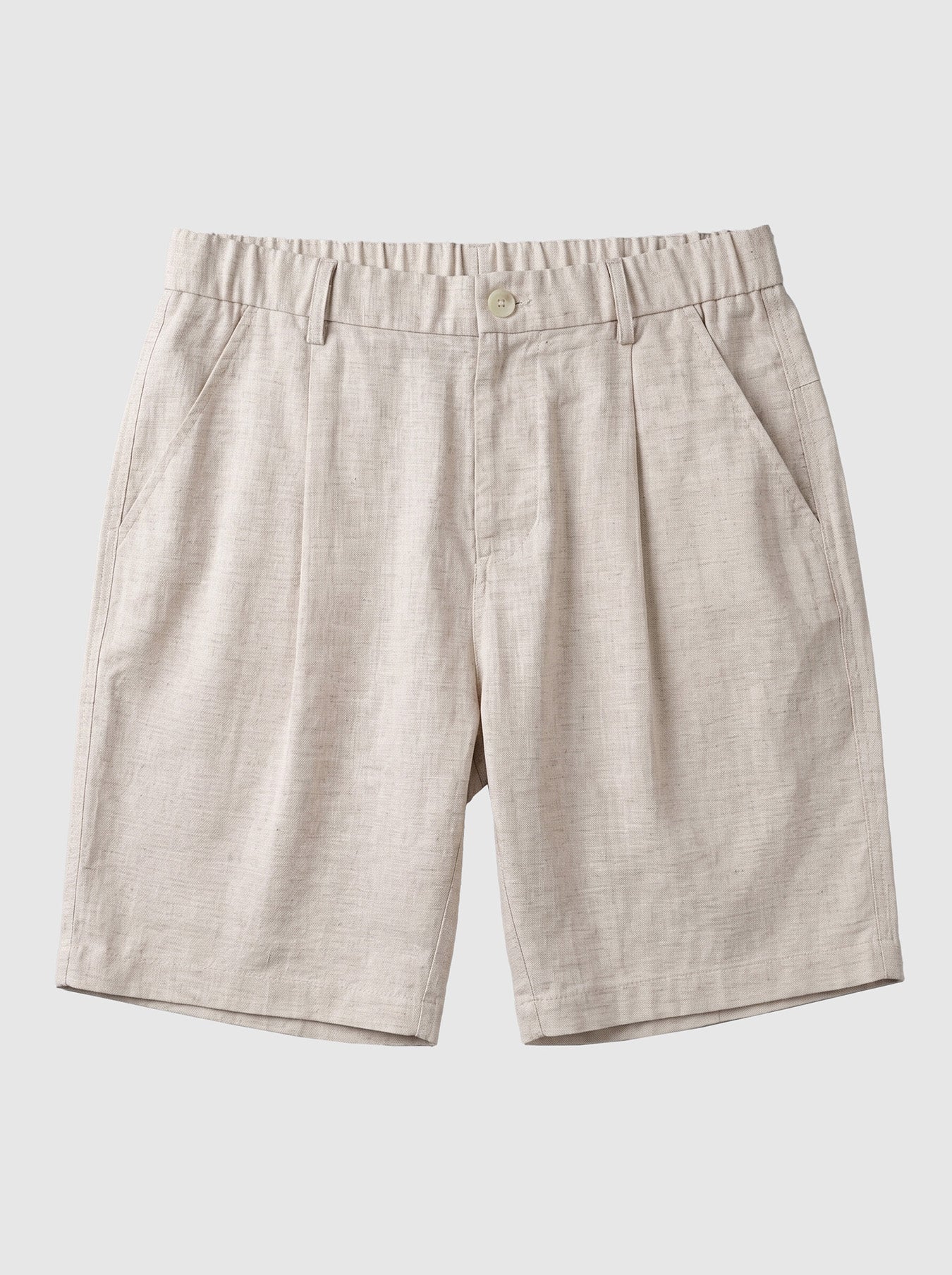 Natural Linen Shorts 8"