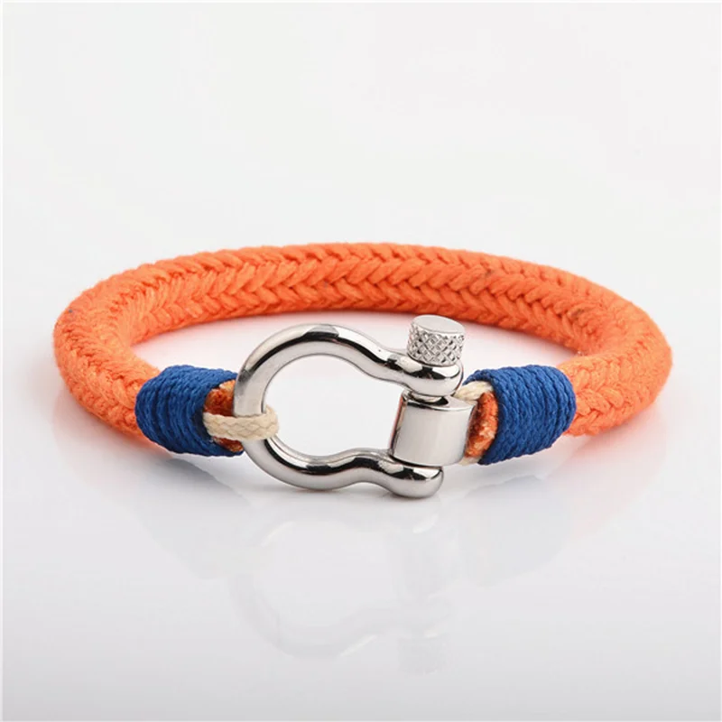Wide Nautical Rope Bracelet