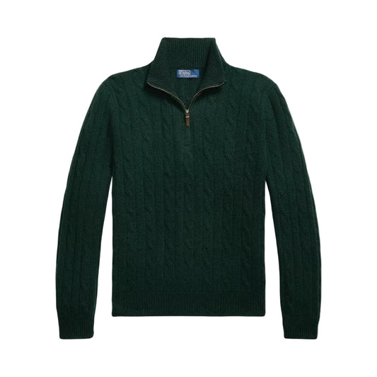 RL Cable-Knit Cashmere Quarter-Zip Jumper