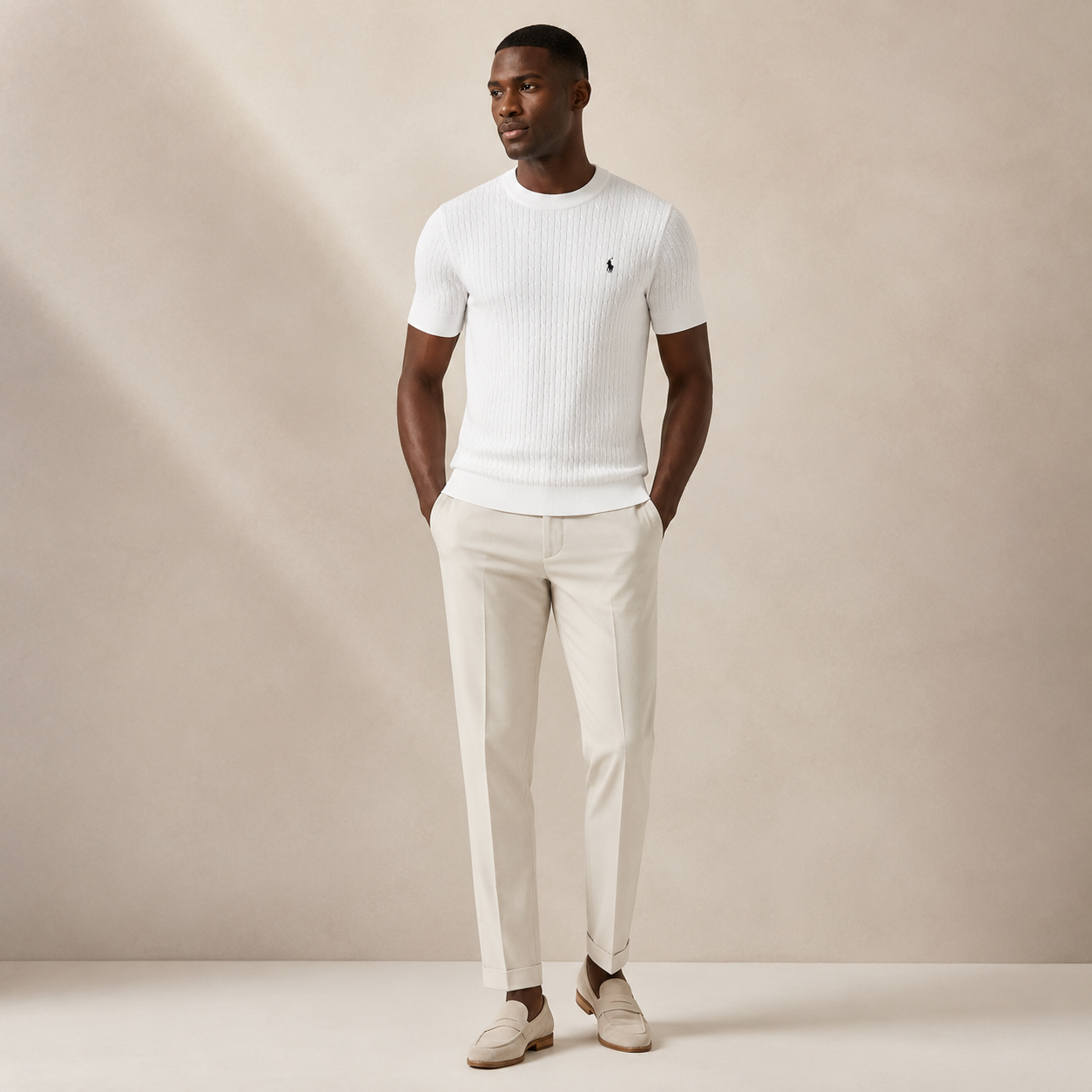 R.L. Heritage Knit Tee – Ivory Edition
