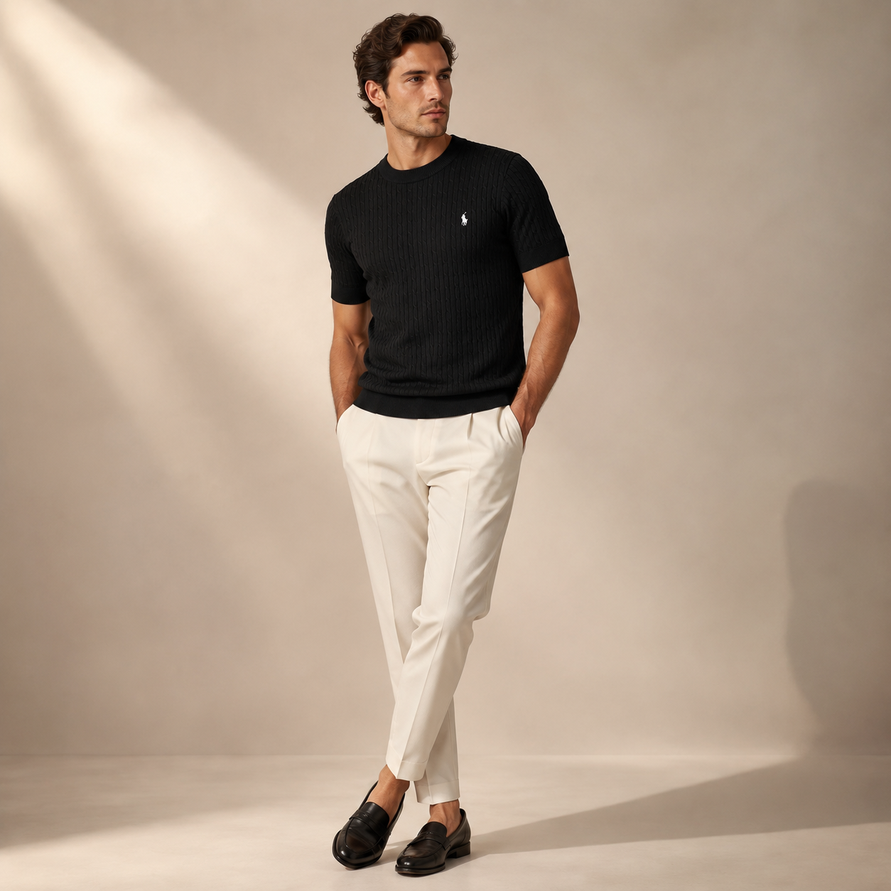 R.L. Heritage Knit Tee – Ivory Edition