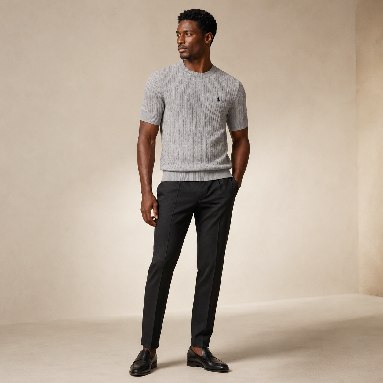 R.L. Heritage Knit Tee – Ivory Edition
